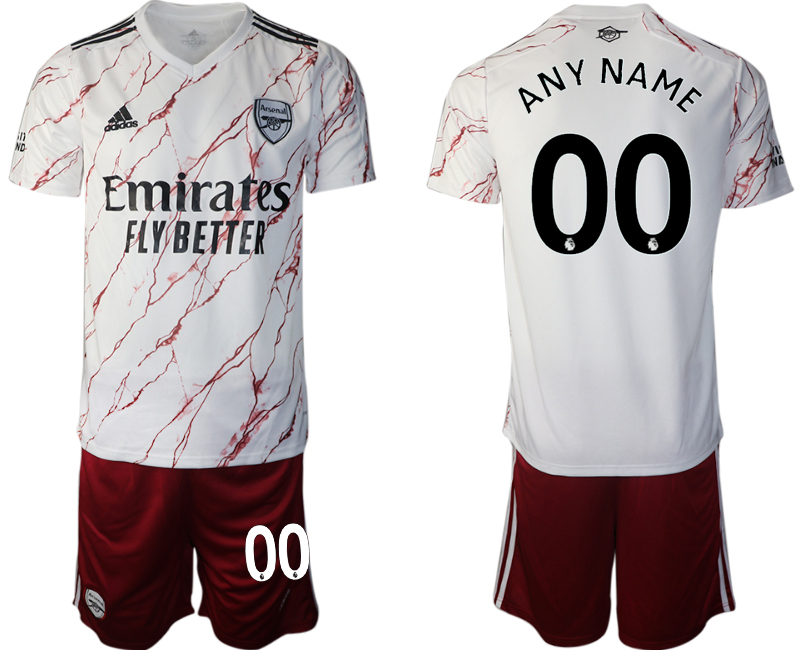 Men 2020-2021 club Arsenal away customized white Soccer Jerseys